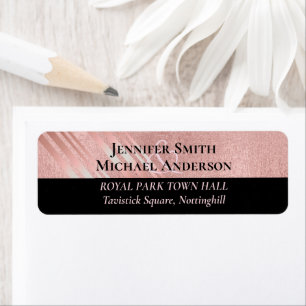 Moderne Rose Gold Black Wedding