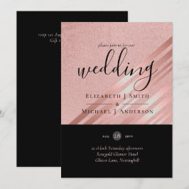 Moderne Rose Gold Black Wedding