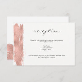 Moderne Rose Gold Brush Hochzeitskarte Einladung