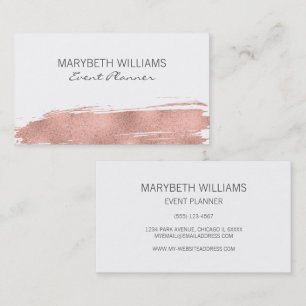 Moderne Rose Gold Brushstroke Business Card Visitenkarte