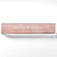 Moderne Rose Gold Business Beruflich Monogram