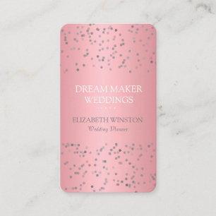 Moderne Rose Gold Confetti Beruflich Visitenkarte