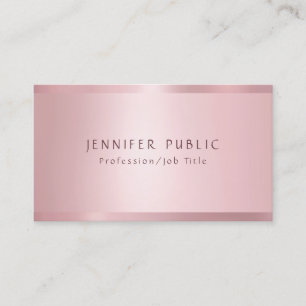 Moderne Rose Gold Elegantes Template Beruflich Visitenkarte