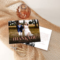 Moderne Rose Gold Foil Hochzeit Vielen Dank Foto