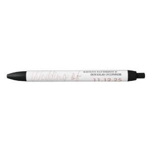 Moderne Rose Gold Foil Script-Effekt Gastgeschenk  Kugelschreiber