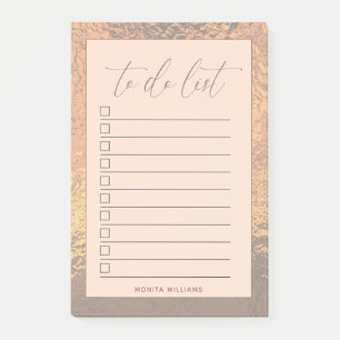 Moderne Rose Gold für Personalisierte Post-it Klebezettel