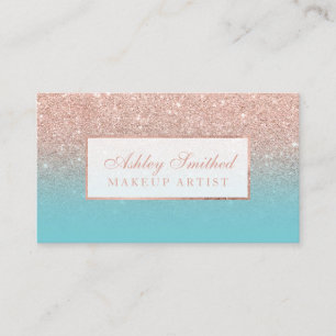 Moderne Rose Gold Glitzer Raub Eigelb Visitenkarte
