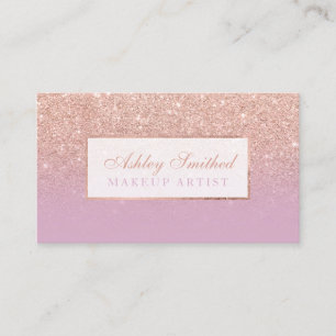 Moderne Rose Gold Glitzer rosa Lavendel Chic Make- Visitenkarte
