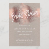 Moderne Rose Gold Glitzer Typografie Brautparty