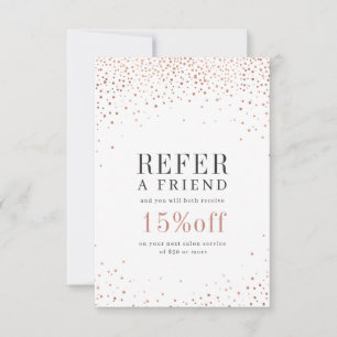 Moderne Rose Gold Glitzer Visitenkarte Dankeskarte