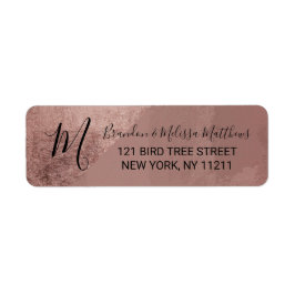 Moderne Rose Gold Imitate Fohlen Dreieck-Adresse