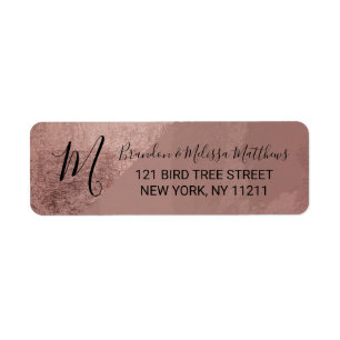 Moderne Rose Gold Imitate Fohlen Dreieck-Adresse
