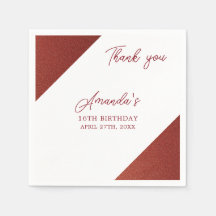 Moderne Rose Gold Kupfer Glitzer Sweet 16 Geburtst