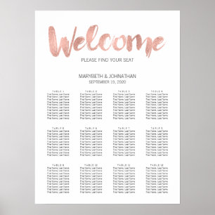 Moderne Rose Gold Liebe Hochzeitskarte Poster