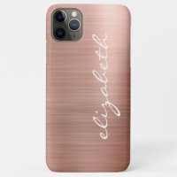 Moderne Rose Gold Metallische Personalisierte Schr