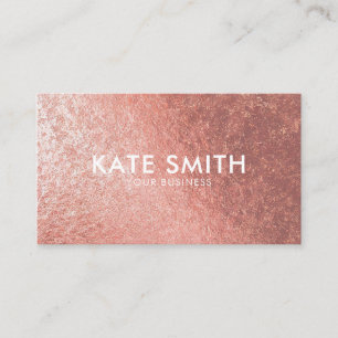 Moderne Rose Gold Minimalistische Visitenkarte