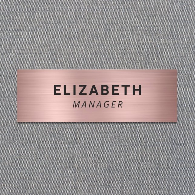 Moderne Rose Gold Namensschild (Von Creator hochgeladen)