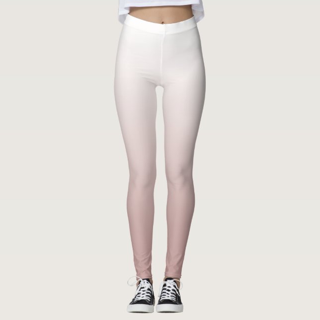 Moderne Rose Gold Ombre Leggings (Vorderseite)