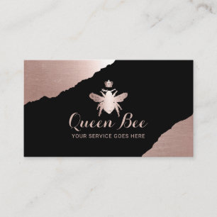 Moderne Rose Gold Queen Beauty Salon & Wellness-Ce Visitenkarte