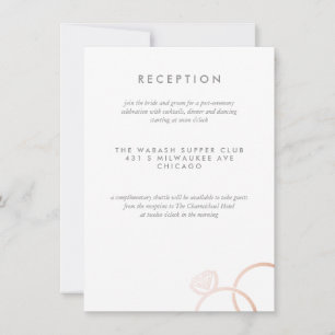 Moderne Rose Gold Rings Hochzeitskarte Einladung