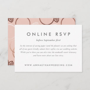 Moderne Rose Gold Rings Wedeln Online RSVP Card