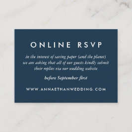 Moderne Rose Gold Rings Wedeln Online RSVP Card Begleitkarte