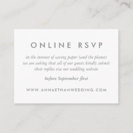 Moderne Rose Gold Rings Wedeln Online RSVP Card Begleitkarte