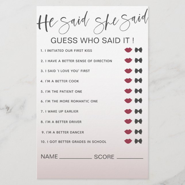 Moderne Rose Gold, sagte er, sie sagte Brautparty Flyer (Vorne)