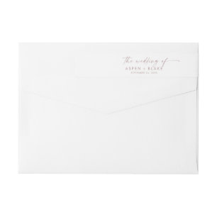 Moderne Rose Gold Script Hochzeit