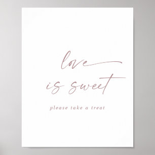 Moderne Rose Gold Script Liebe ist Sweet Wedding S Poster