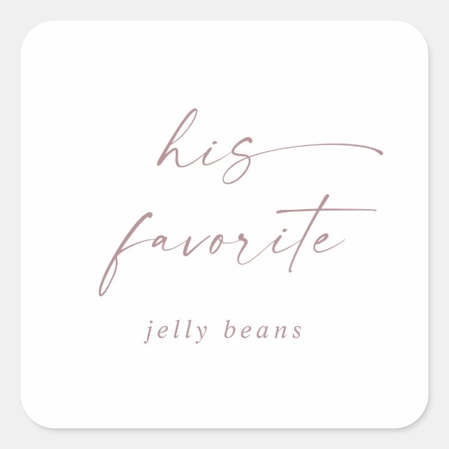 Moderne Rose Gold-Script seine Lieblingsdisziplin  Quadratischer Aufkleber (Vorderseite)