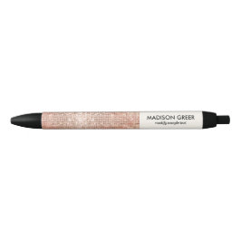 Moderne Rose Gold Sequel Personalisierter Name Kugelschreiber