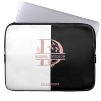 Moderne Rose Gold Split Custom Monogram A, B, C, D