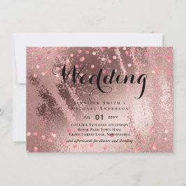 Moderne Rose Gold Trendy Budget Hochzeit
