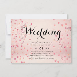 Moderne Rose Gold Trendy Budget Hochzeit