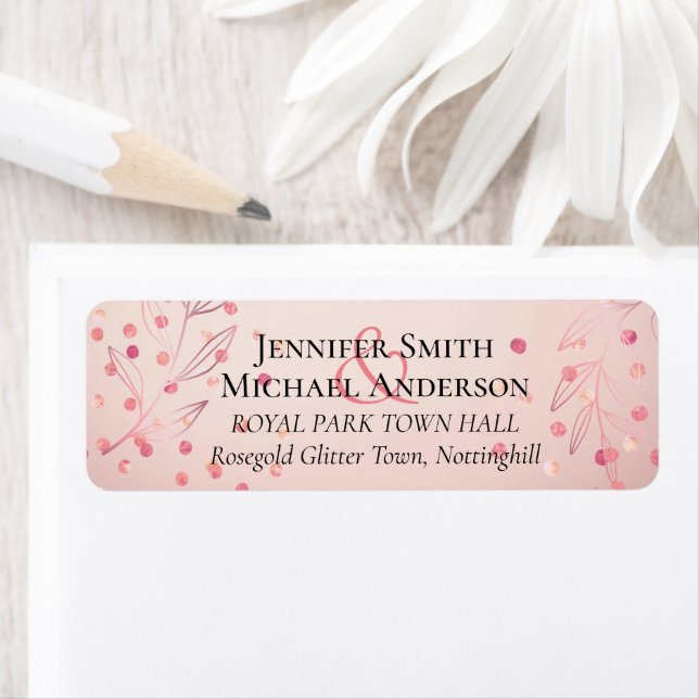 Moderne Rose Gold Trendy Budget Hochzeit (Insitu)