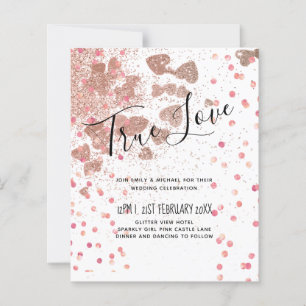 Moderne Rose Gold Trendy Budget Hochzeit