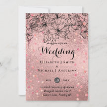 Moderne Rose Gold Trendy Budget Hochzeit