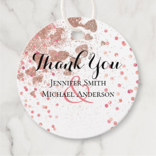 Moderne Rose Gold Trendy Budget Hochzeit Geschenkanhänger