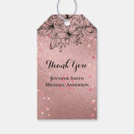 Moderne Rose Gold Trendy Budget Hochzeit Geschenkanhänger