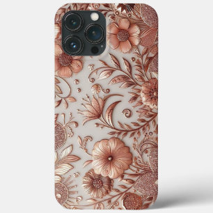 Moderne Rose Gold und Blumen8 Case-Mate iPhone Hülle
