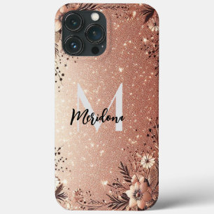 Moderne Rose Gold und Blumen Case-Mate iPhone Hülle