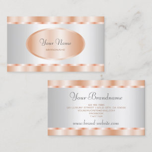 Moderne Rose Gold- und Silbereffekte Beruflich Visitenkarte