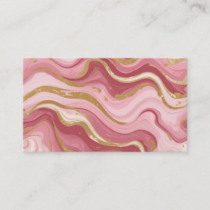 Moderne Rose Gold Venen Liquid Ink Art Visitenkarte