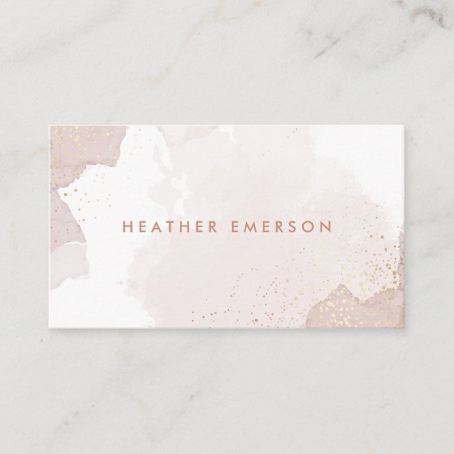 Moderne Rose Gold Visitenkarte (Vorderseite)
