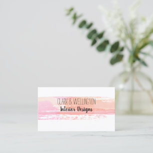Moderne Rose Gold Watercolor Business Card Visitenkarte