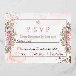 Moderne Rose Goldfolie uAwg Hochzeit Folien Feiertagspostkarte