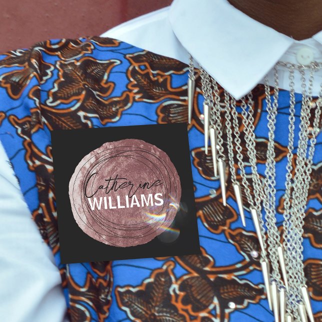 Moderne Rose Goldschub- und Weichzeichner Namensschild (Von Creator hochgeladen)