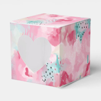 Moderne Rose in Rosa und Minze Geschenkschachtel