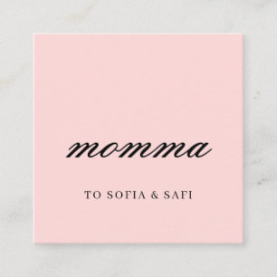 Moderne Rosé Mami-Kontaktkarte Rabattkarte